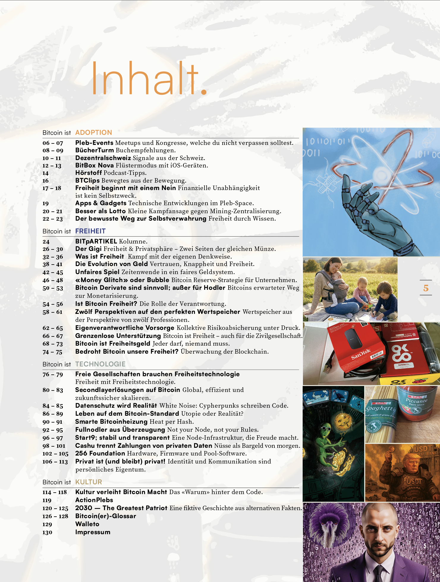Inhalt, EINUNDZWANZIG-Magazin, Bitcoin ist Freiheit